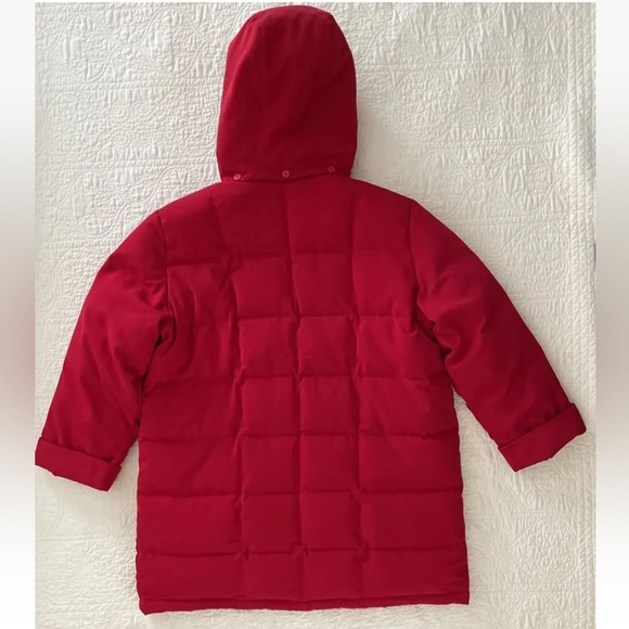 Worthington Womens Down Winter Heavy Coat Parka Faux Fur Trim Hood Red Sz 2X - Picture 10 of 16